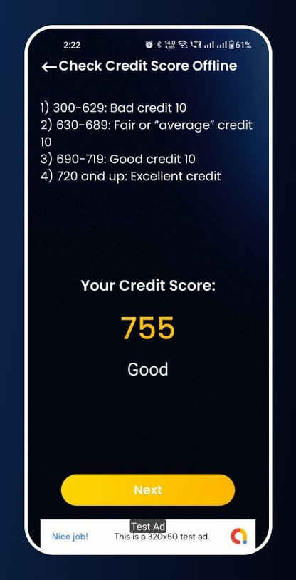 CIBIL Score - Credit Score Generator - Admob Ads