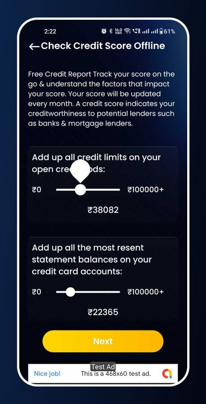 CIBIL Score - Credit Score Generator - Admob Ads