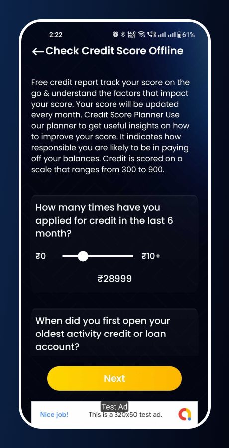 CIBIL Score - Credit Score Generator - Admob Ads