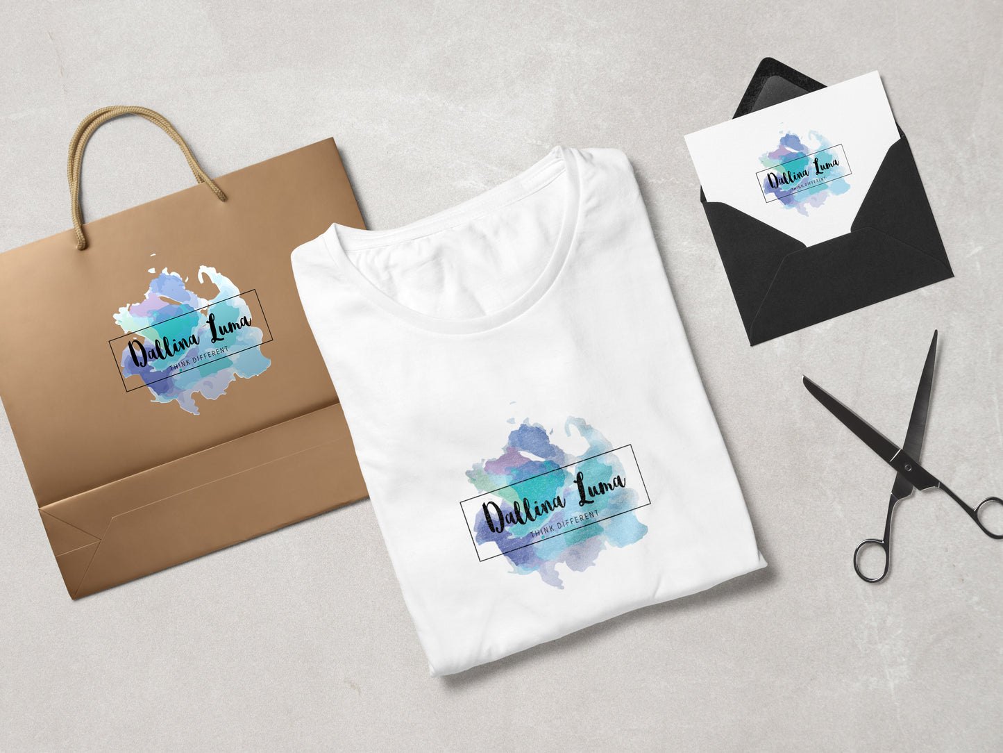 Watercolor and Brush Logos Branding Kit