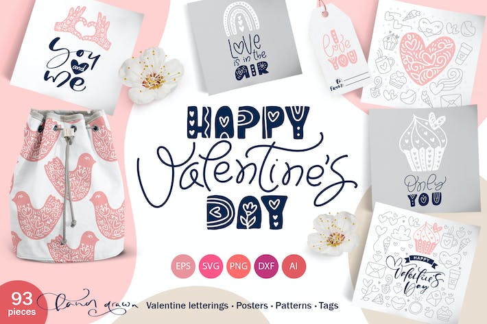 Happy Valentine's Day Bundles - Happy Valentine's Day SVG