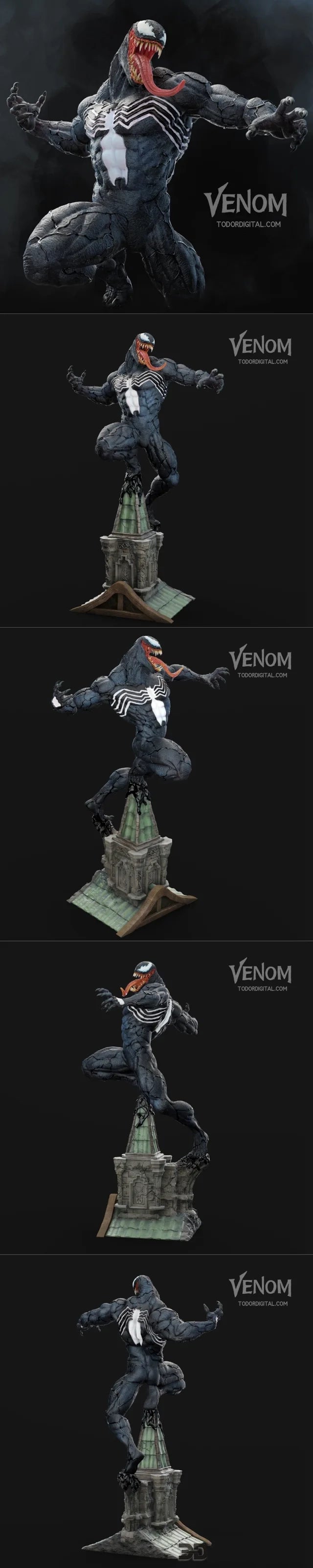 Venom Tower - 3D Print File - Venom 3D Print