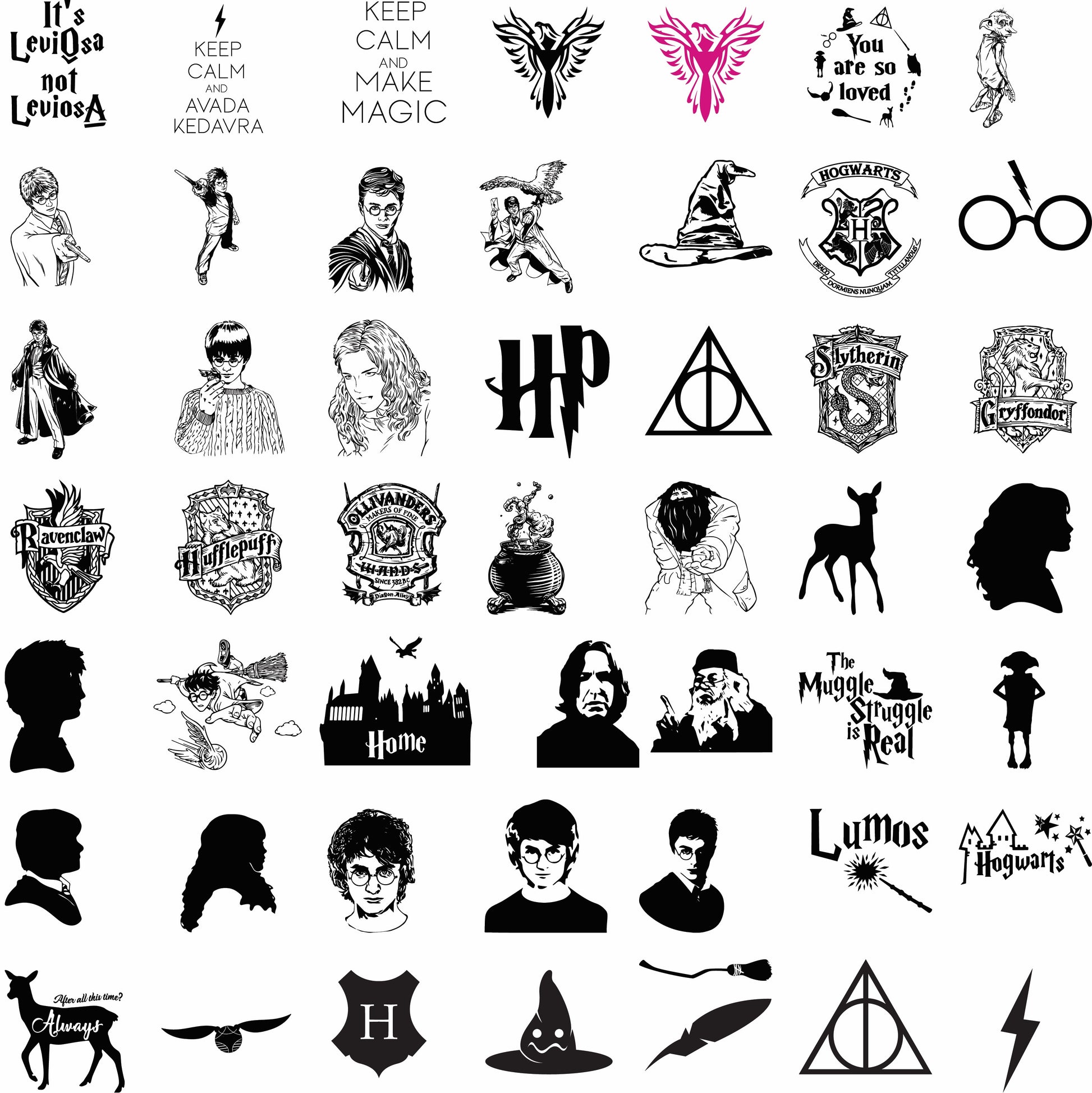 Harry Potter SVG Bundle - 302 Files