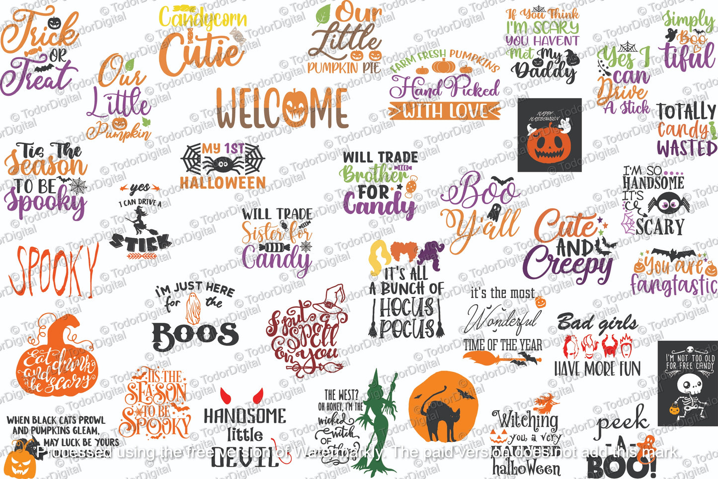 80 Halloween Svg Bundle - Pumpkins Svg Files - Halloween Phrases Clipart- Trick or Treat Svg - Haunted House For Cricut - Horror Movie Svg