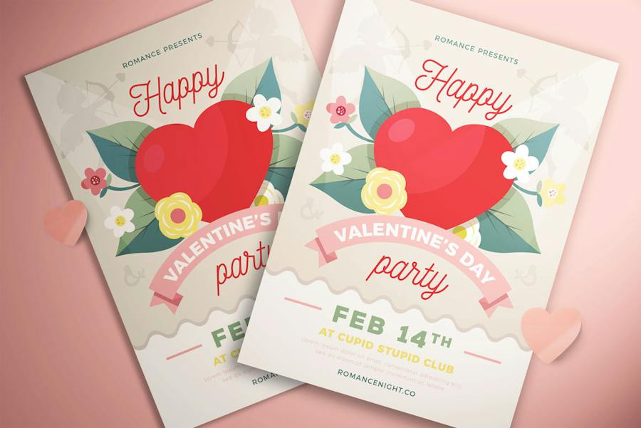 Happy Valentine's Day Party Flyer