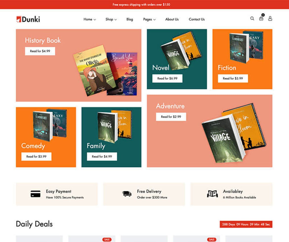 Dunki - Book Store Shopify Theme