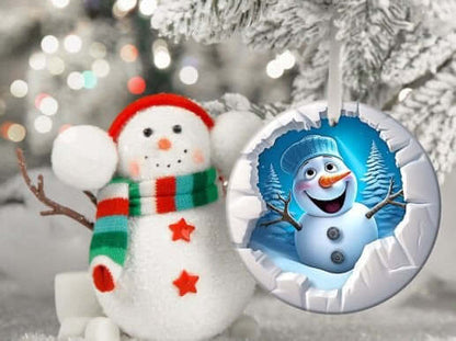 3D Snowman Christmas Ornament Bundle