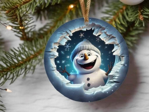 3D Snowman Christmas Ornament Bundle