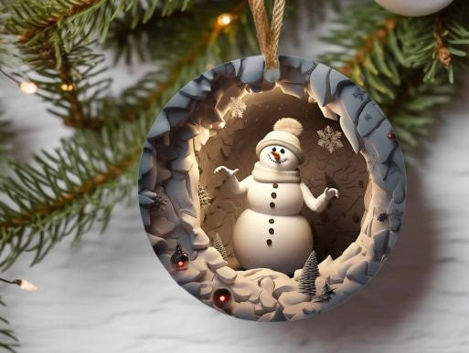 3D Snowman Christmas Ornament Bundle