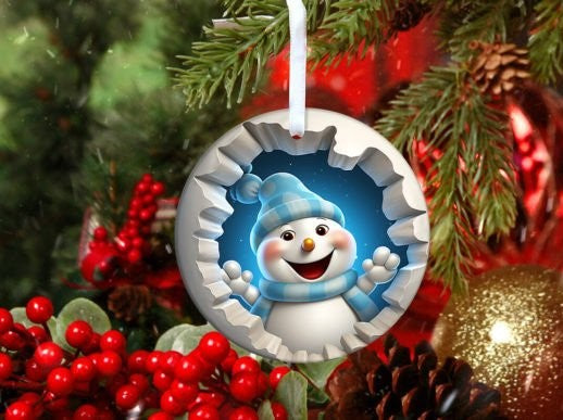 3D Snowman Christmas Ornament Bundle