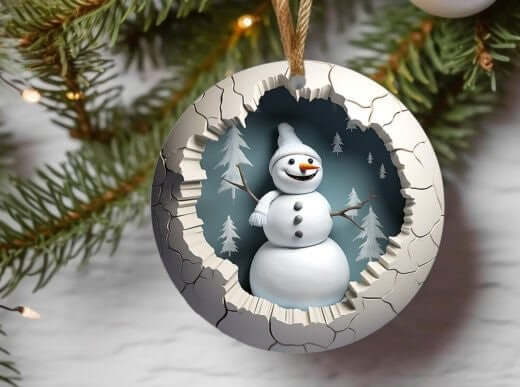 3D Snowman Christmas Ornament Bundle