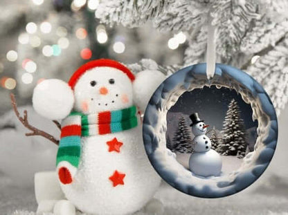 3D Snowman Christmas Ornament Bundle