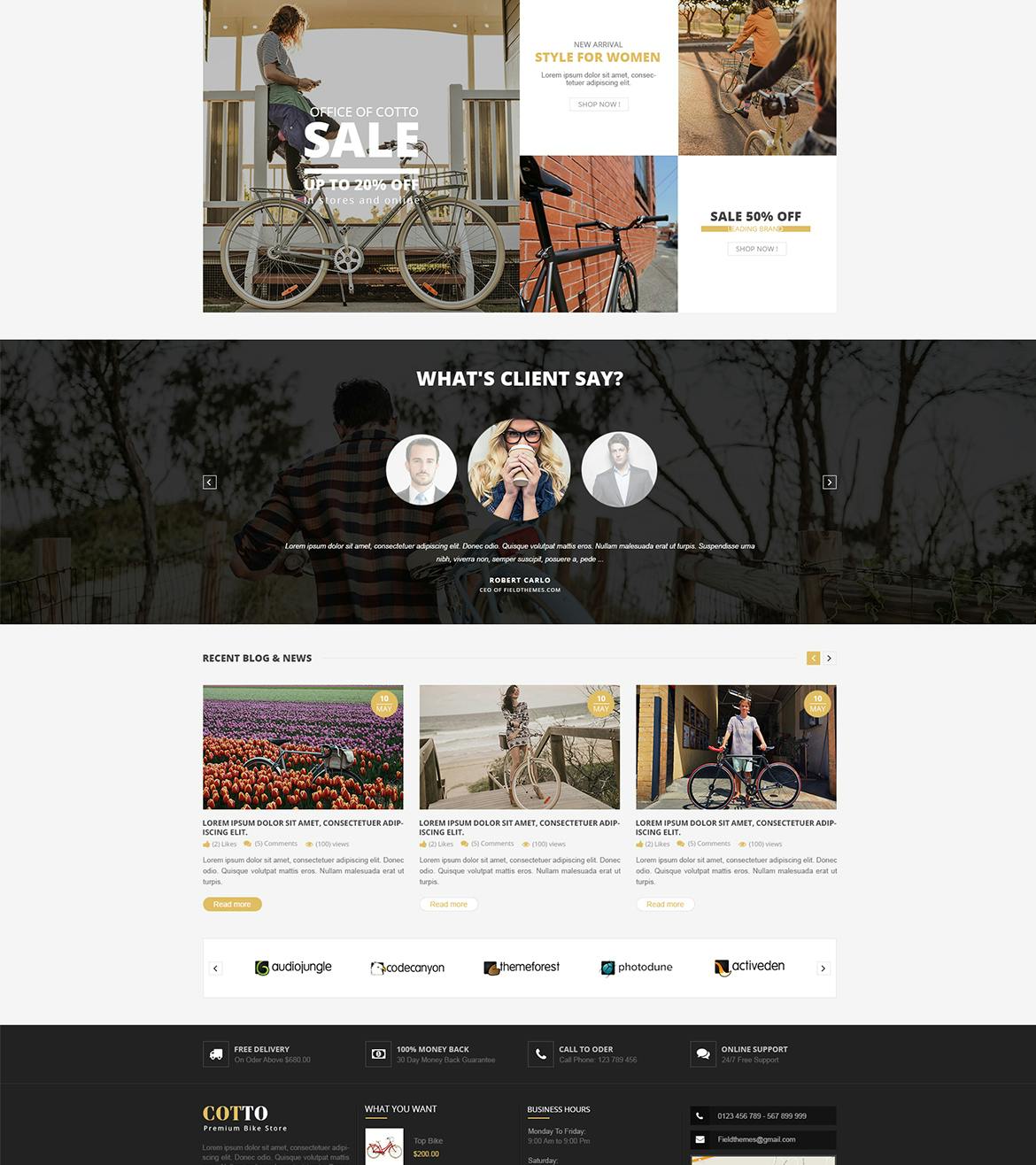 Cotto - Bike Store Shopify Theme