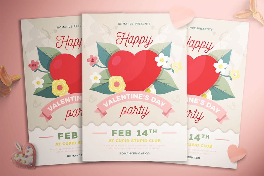 Happy Valentine's Day Party Flyer