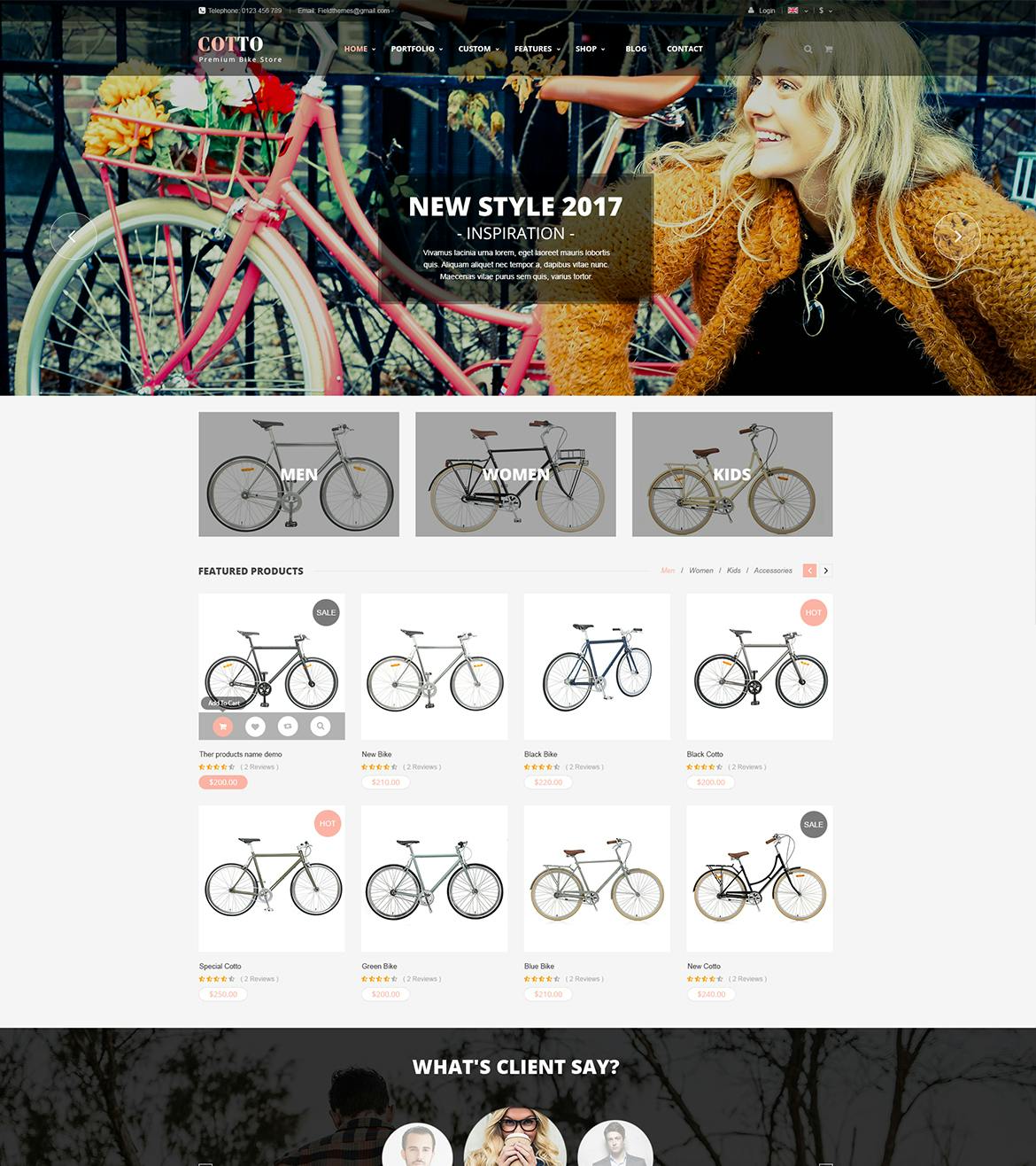 Cotto - Bike Store Shopify Theme