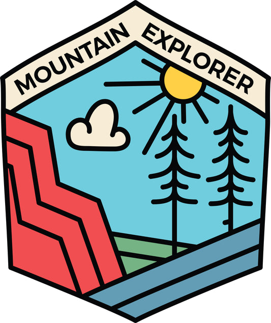 Mountain Explorer Line Art Emblem Modern Logo SVG