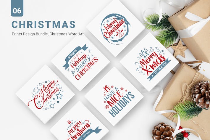 Christmas Bundle - Merry Christmas Winter Svg - Christmas Prints Design Bundle