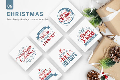 Christmas Bundle - Merry Christmas Winter Svg - Christmas Prints Design Bundle