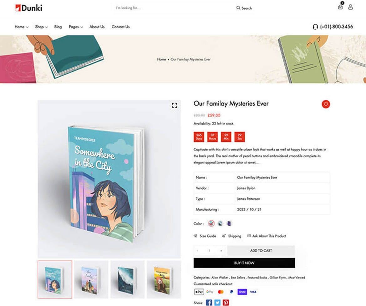 Dunki - Book Store Shopify Theme