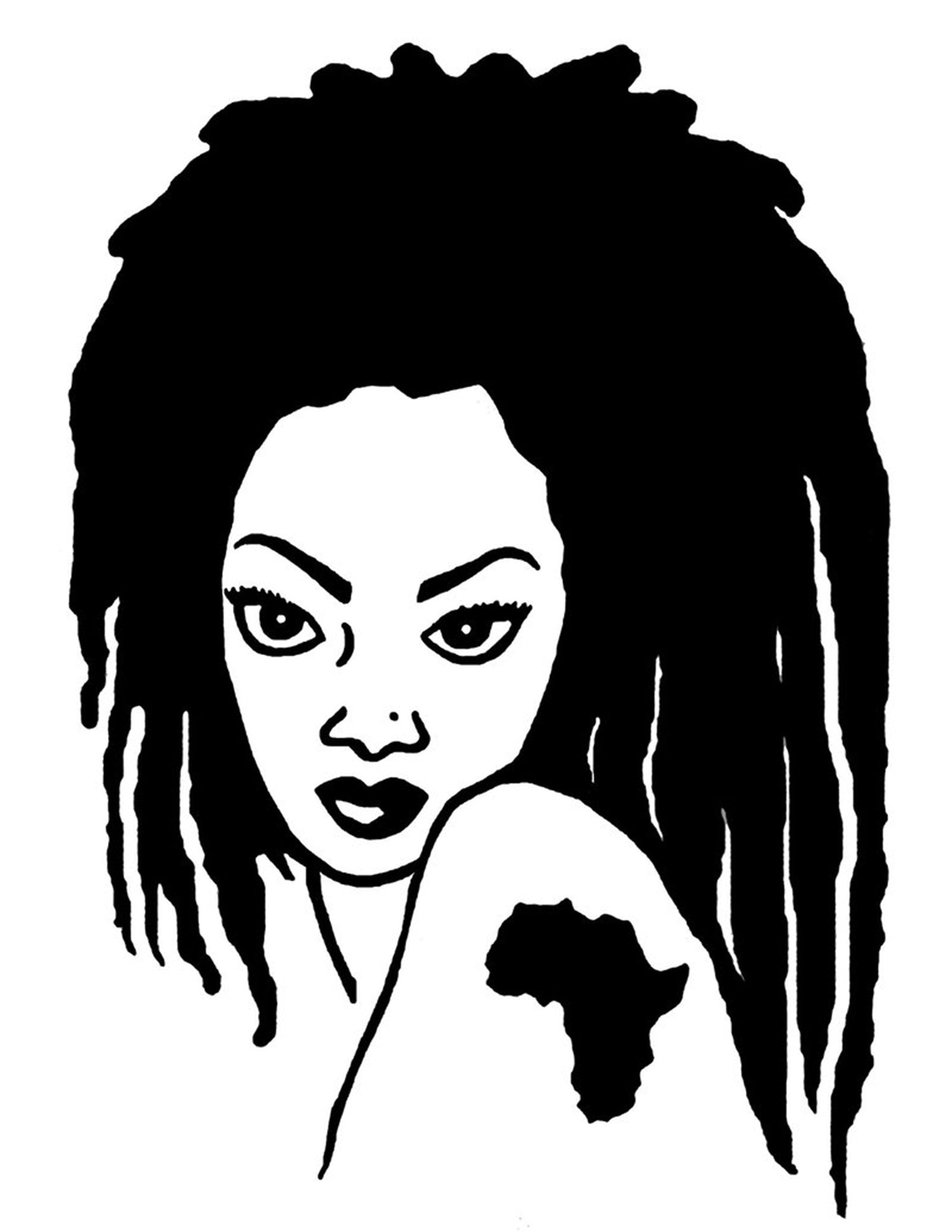 African Girl Svg File - Black Woman Cut File