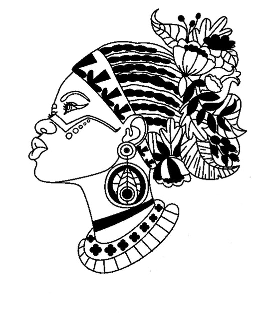 African Woman Svg File - African Ethnic People Clipart - Black Woman Cut File