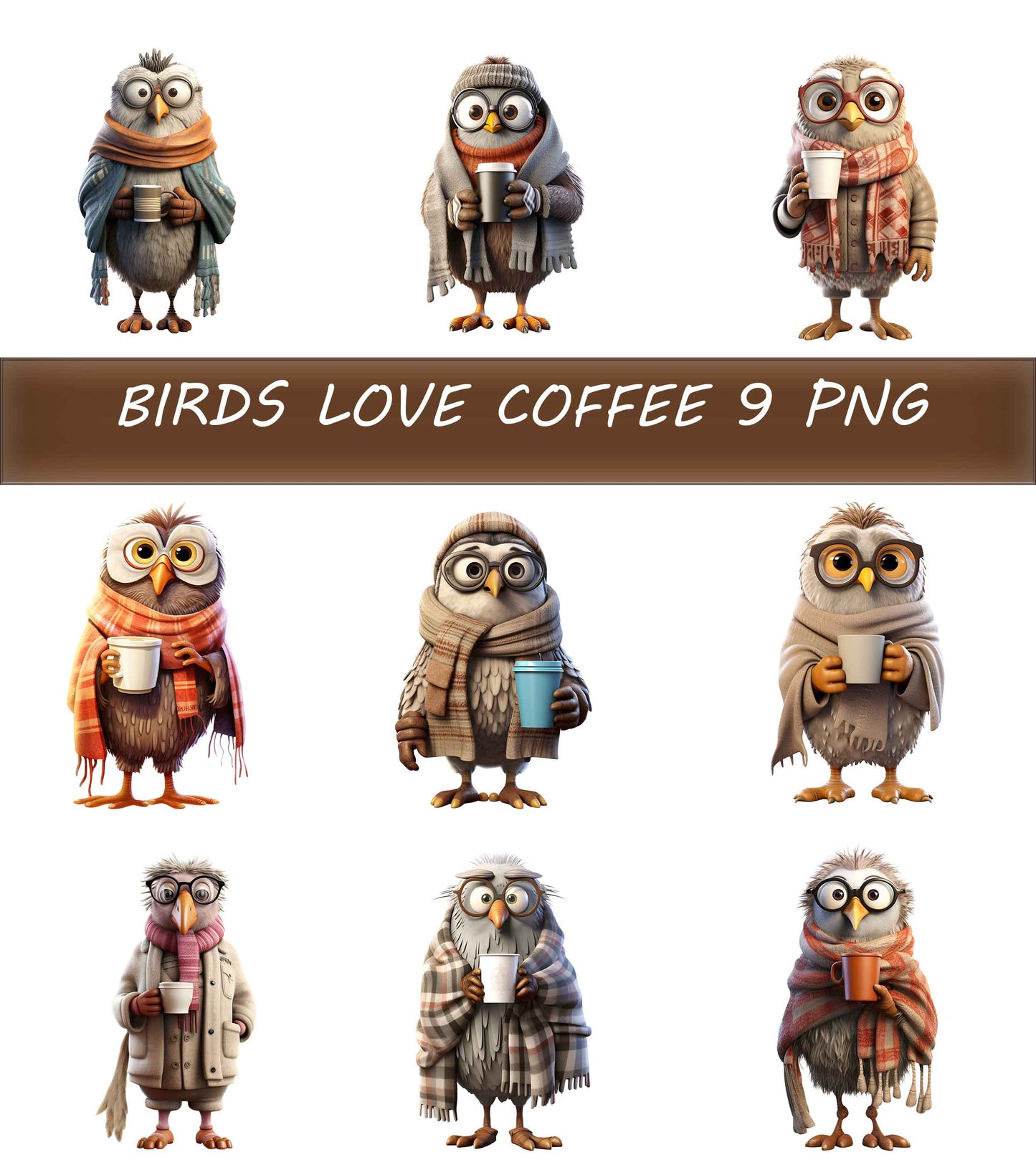 Coffee Clipart Png Huge Bundle - 192 individual PNG