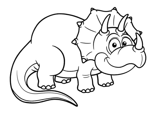 Baby Dinosaur Svg File - Dinosaur Clipart - Dinosaur Coloring Page