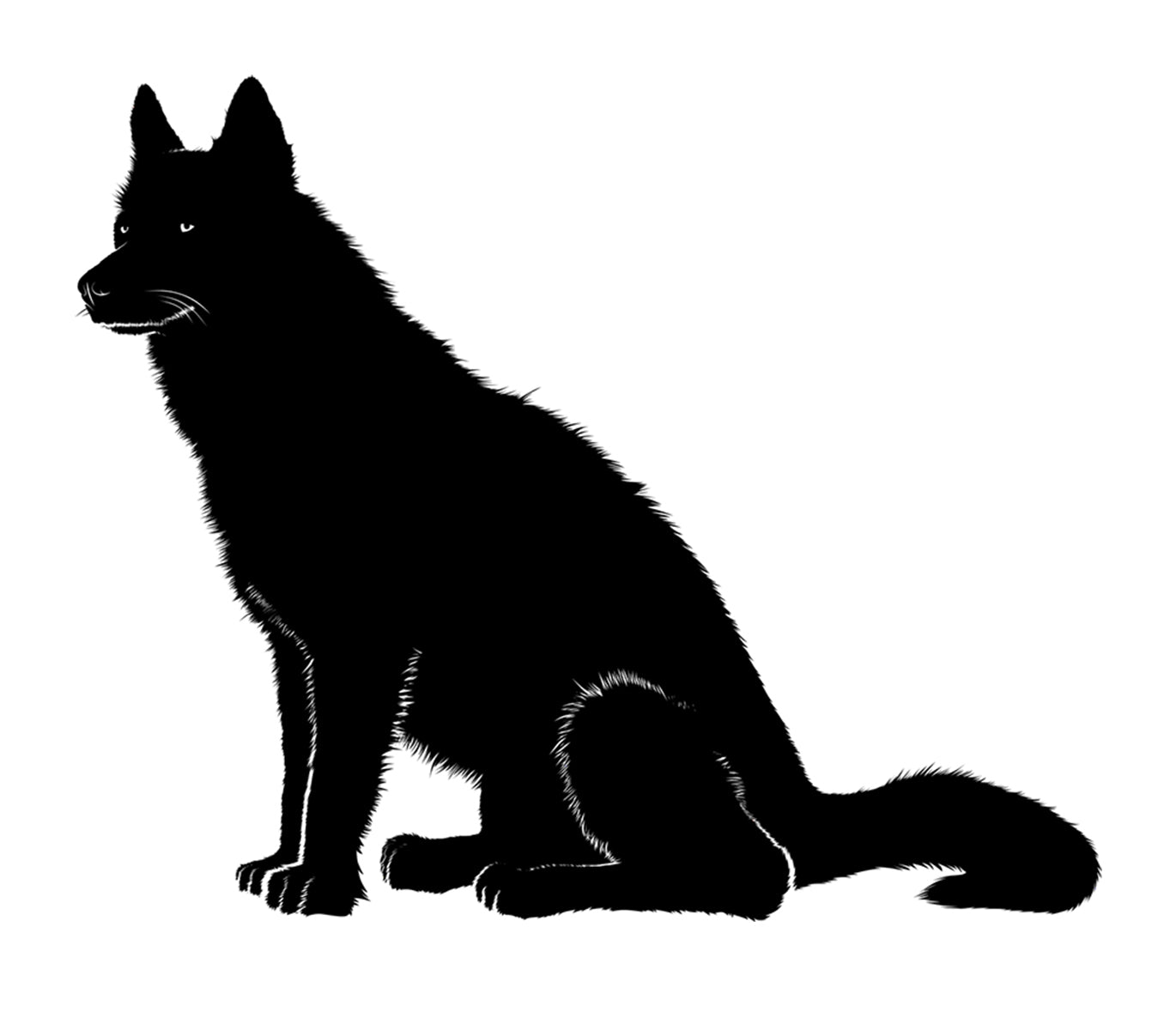 Dog Svg File - Black Dog Clipart - German Shepherd Svg - Animals Cut File