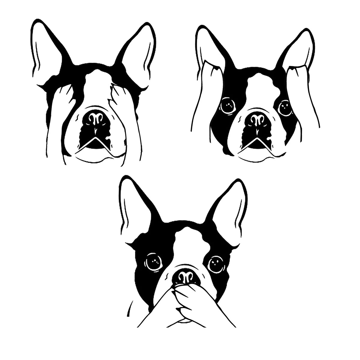 Boston Terrier Svg File - Boston Terrier Clipart - Dog Svg - Dog Cut File