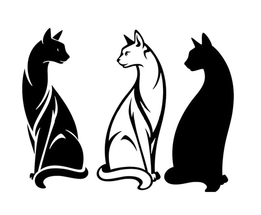 Cat Svg File - Cats Clipart - Black Cat Svg - Funny Cats Vector Graphics