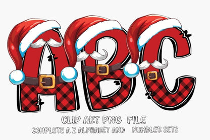 Christmas Alphabet Letters Sublimation