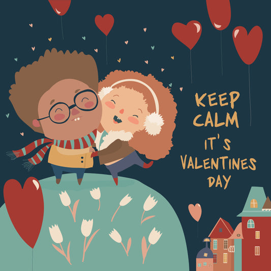 Couple In Love Celebrating Valentine's Day - Vector illustration