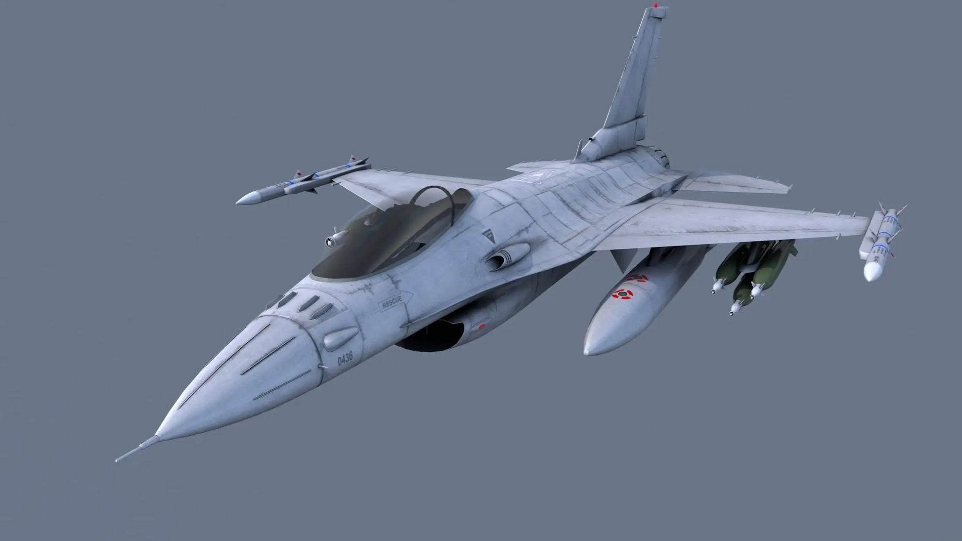 Combat Jet 3D model / Bomber 3D Model / Combat Aircraft 3D Model