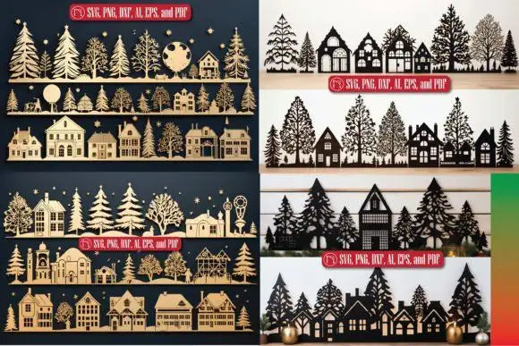 Cricut Christmas Village SVG Mega Bundle