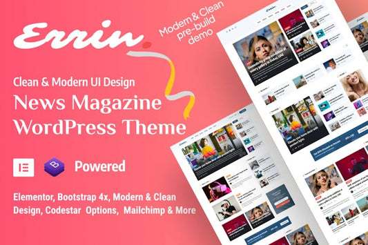 Errin - Newspaper & Personal Blog WordPress Theme