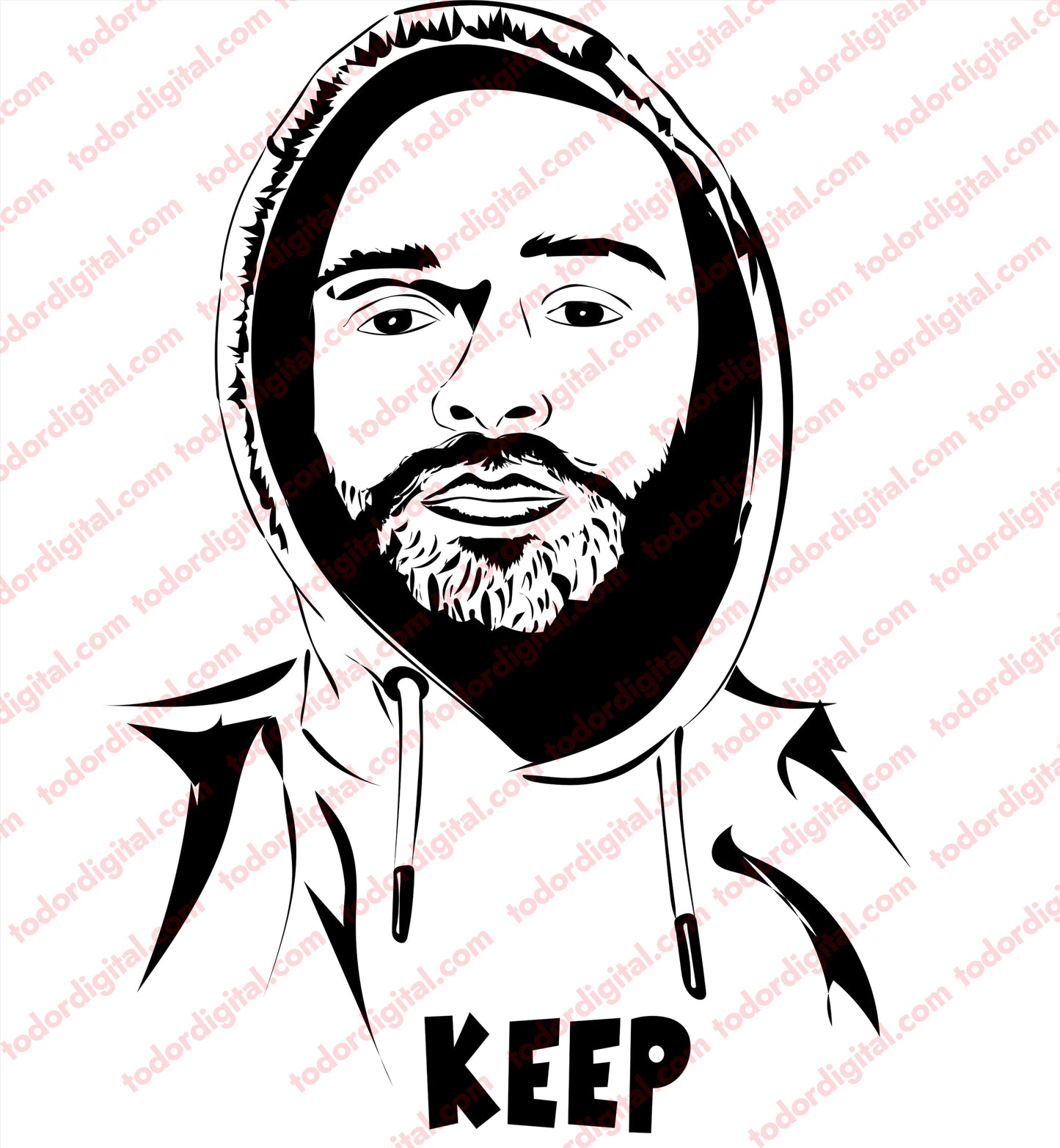 Man With Hoodie Vector Graphic