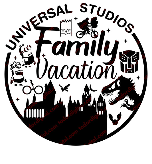 Universal Studios, Family Vacation Svg File