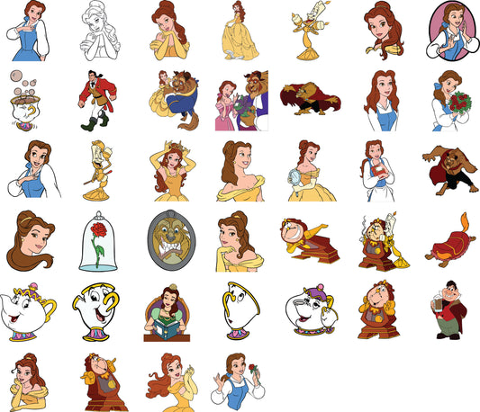 Beauty and the Beast Graphic Bundle / SVG / EPS / PNG / PDF