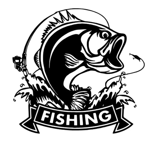 Fishing Svg File - Fishing Clipart - Fish Cut File  - Bass Svg - Fishing Vector Graphics