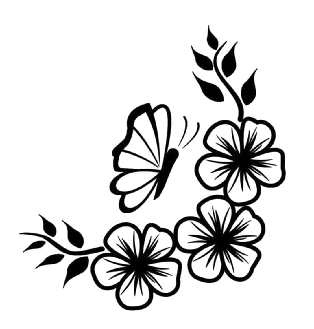 Flowers Svg File - Butterfly Svg - Summer Svg Design - Flowers Vector Graphics.