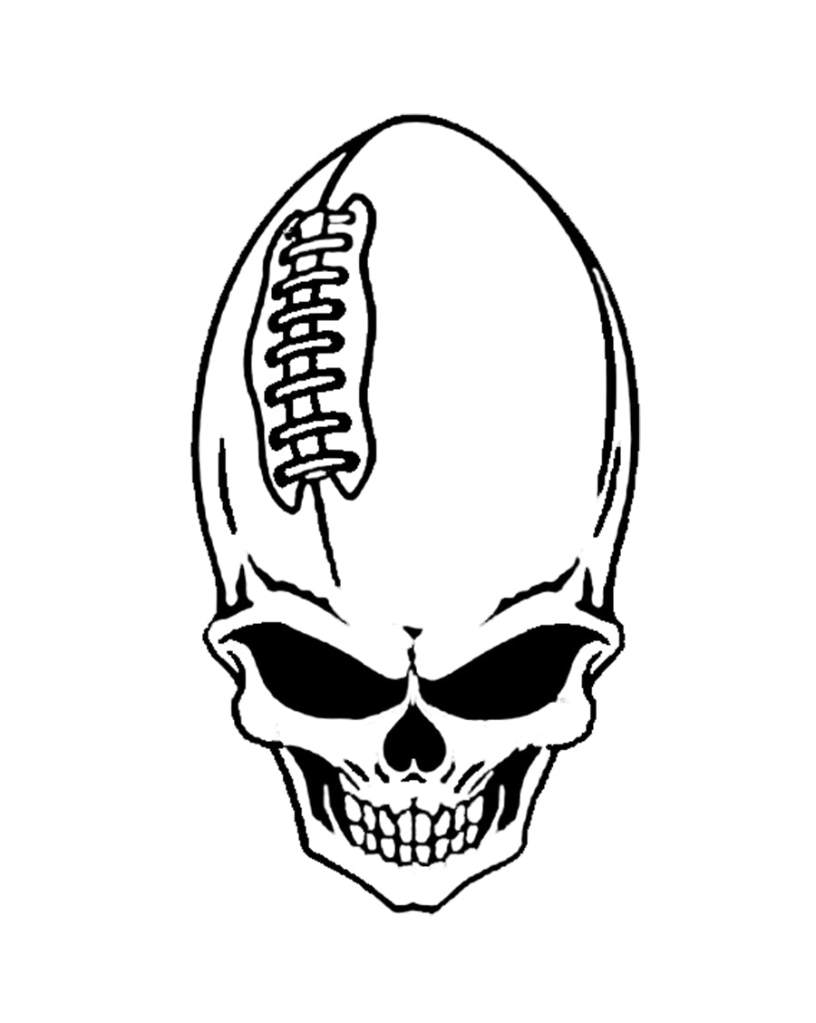 Skull Svg File -  Football Skull Clipart - Skull Ball Vector Graphics