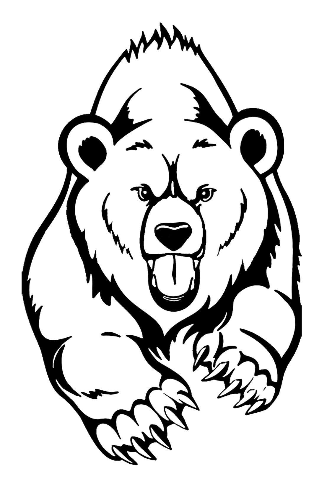 Bear Svg File - Bear Clipart - Grizzly Bear Cut File - Animals Svg - TodorDigital