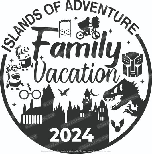 Islands Of Adventure, Family Vacation Svg File, Vacation 2024 SVG design, Family Trip Clipart, Vector Graphics