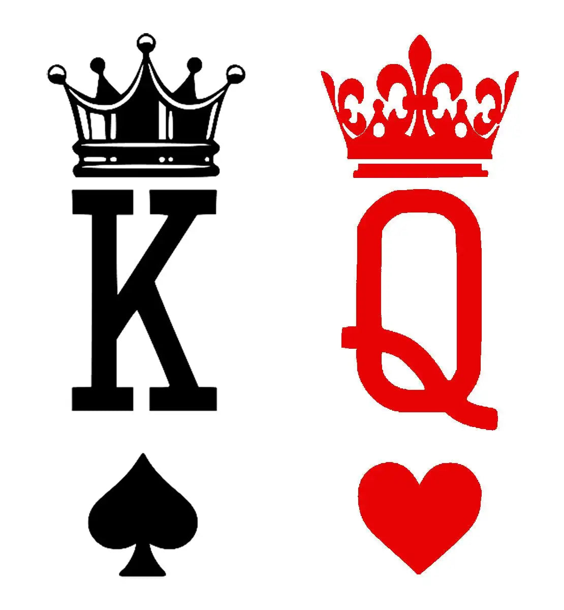 King and Queen Svg File - King and Queen Clipart - Crown Svg Design