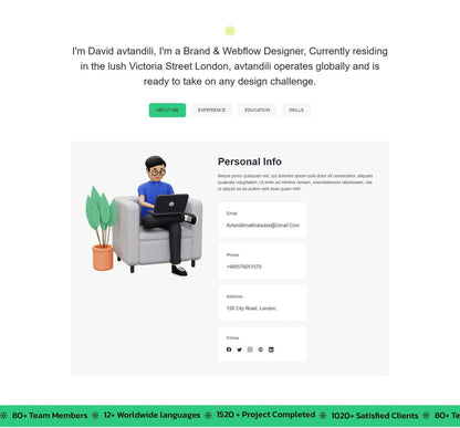 Avtandili - Personal Portfolio HTML Template