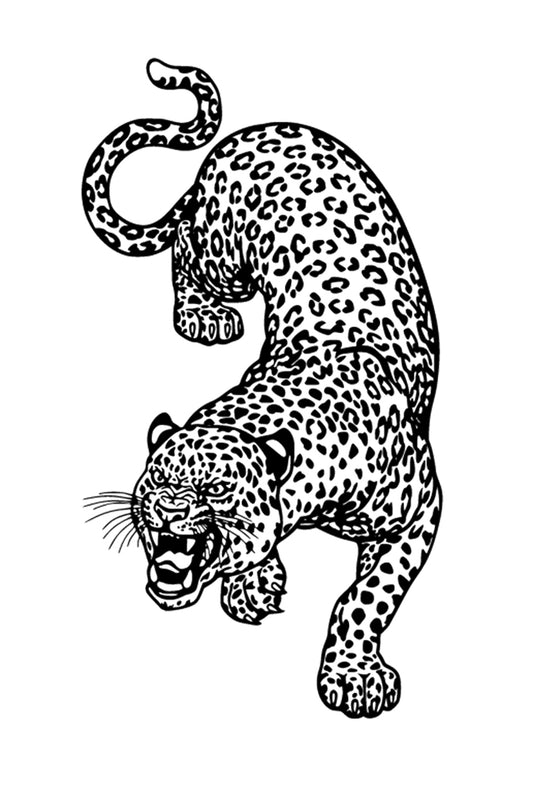 Leopard Svg File - Big Cat Clipart - Leopard Cut File - Wild Animals Svg