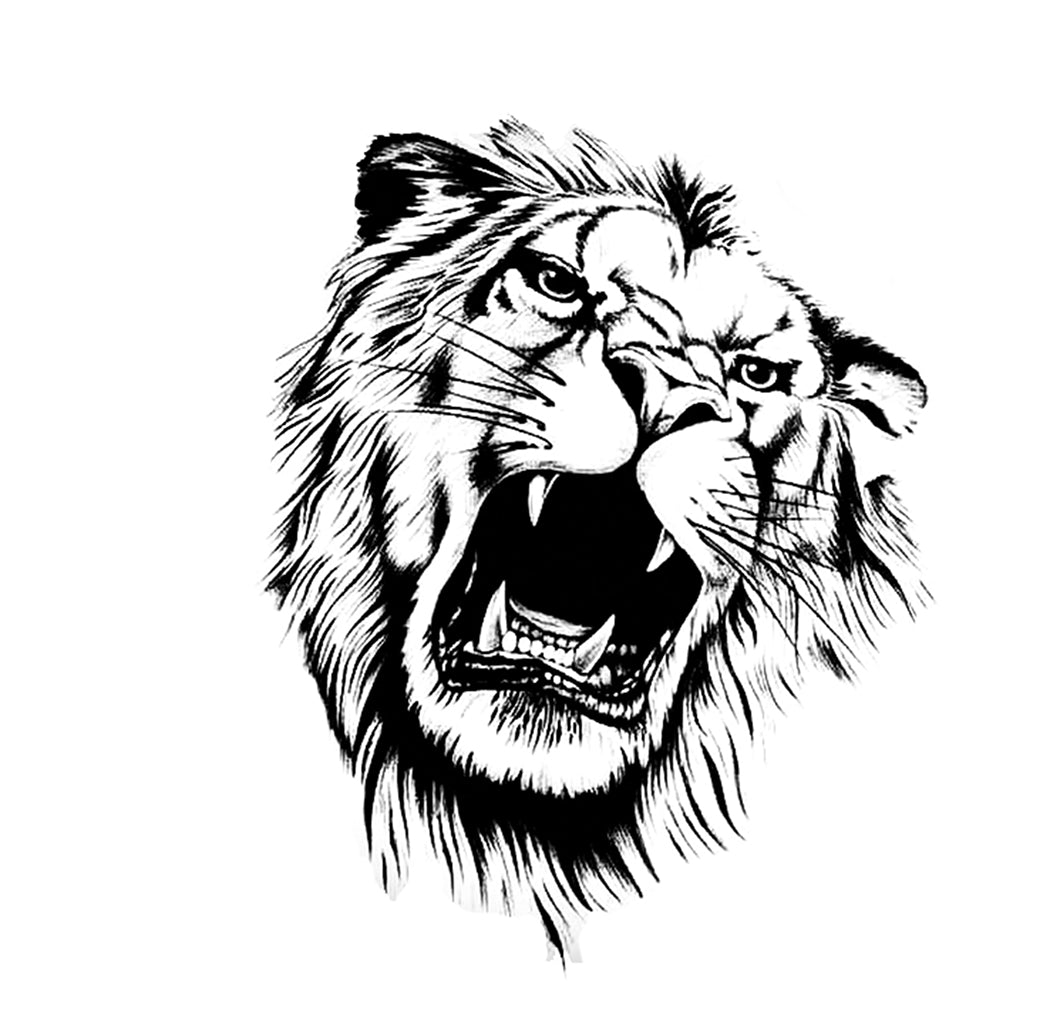 Lion Svg File - Lion Head Clipart - Lion Tattoo Design - Lion Stencil