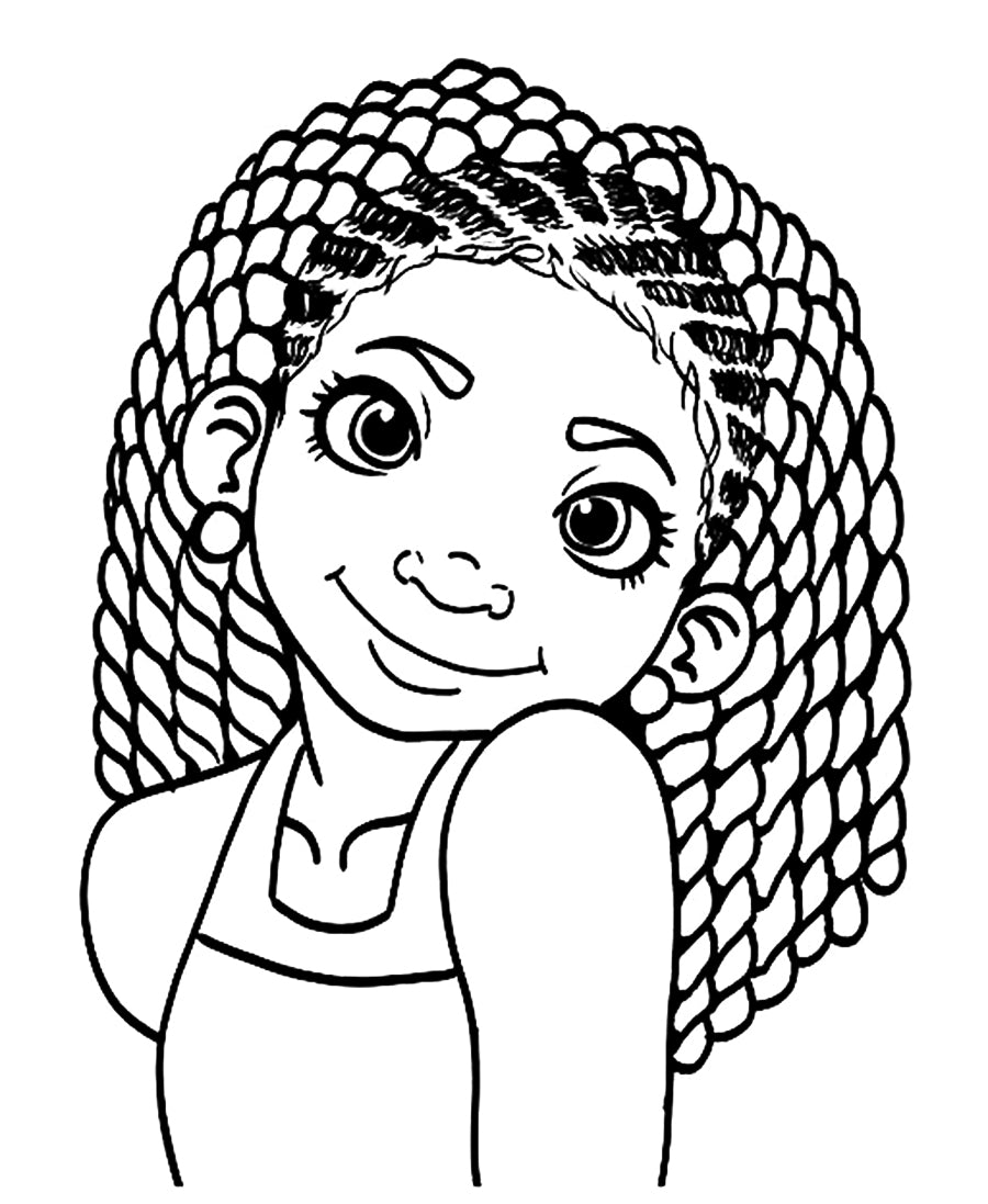 Black Art Svg File - Black Girl Clipart - African American Girl Cut File