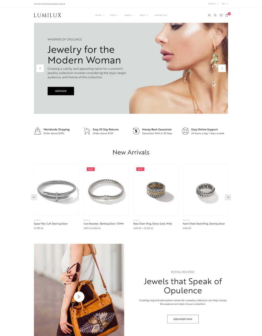 Lumilux - Jewelry and Accessories WooCommerce Them