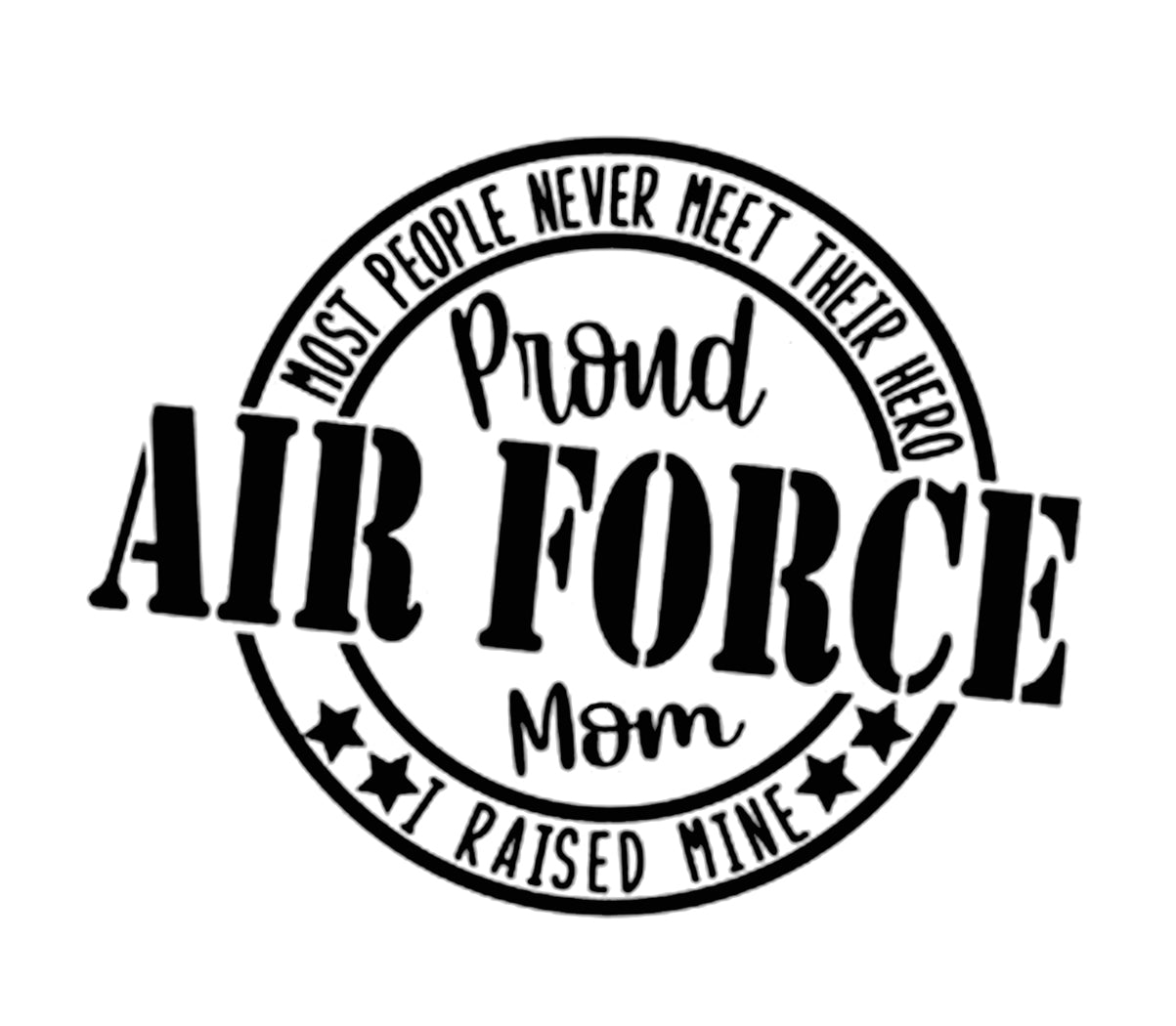 Proud Air Force Mom Svg File - Proud Army Mom Svg Design